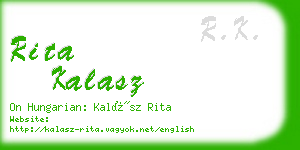 rita kalasz business card